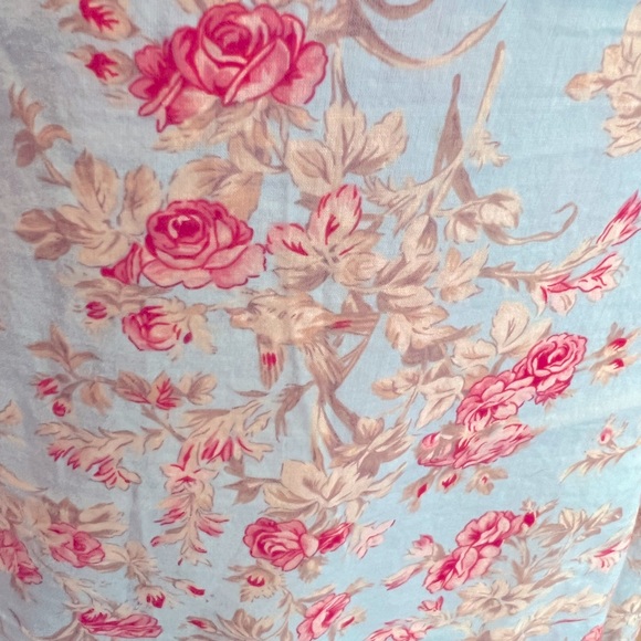 Cute Shabby Chic Roses cotton size L pajama pants - Picture 4 of 5